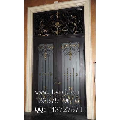 Wrought iron entrance doors