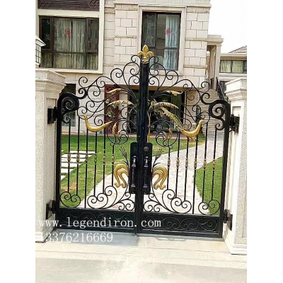 Small wrought iron courtyard gates