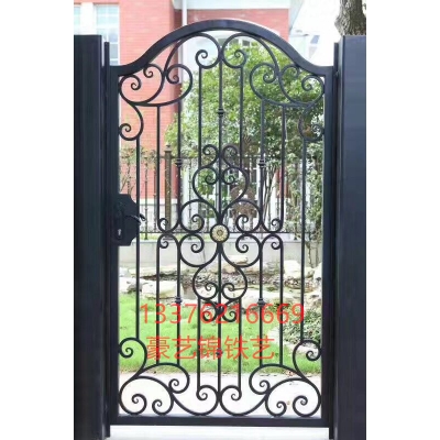 Small wrought iron courtyard gates