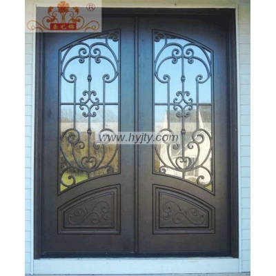 Wrought iron entrance doors